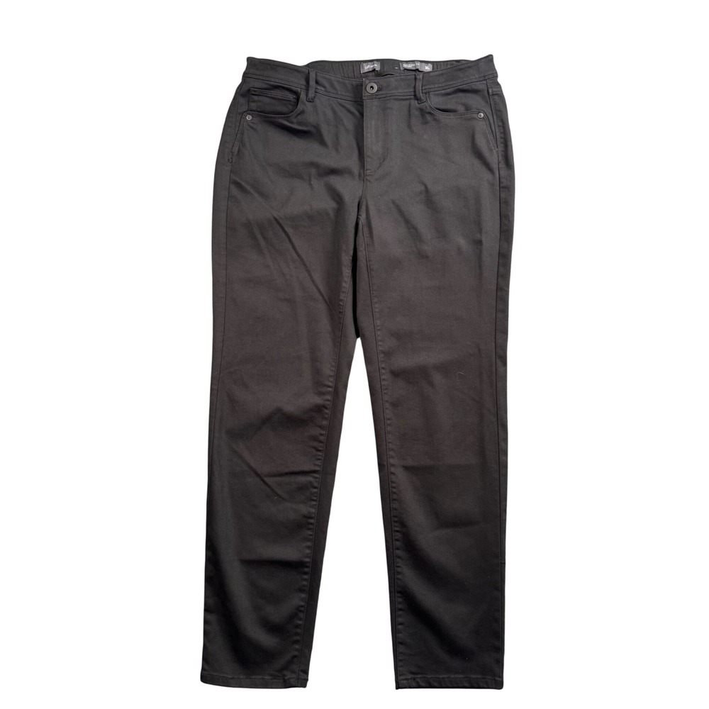 J Jill Slim Ankle Pants Womens 16 Black Stretch Career Casual Minimalist